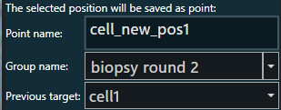 2nd extraction: previous target selected, new group name